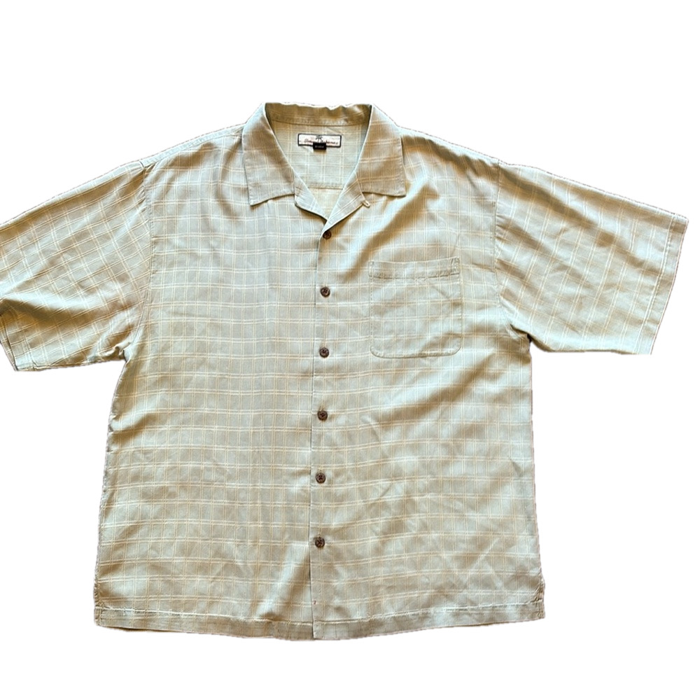 Tommy Bahama Mens XL 100% Short Sleeve Silk Shirt